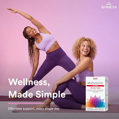 GNC Women's Multivitamin Active Without Iron, Supports an Active Lifestyle, 30+ Nutrient Formula, Promotes Bone & Joint Health, Helps Energy Production, 180 Caplets